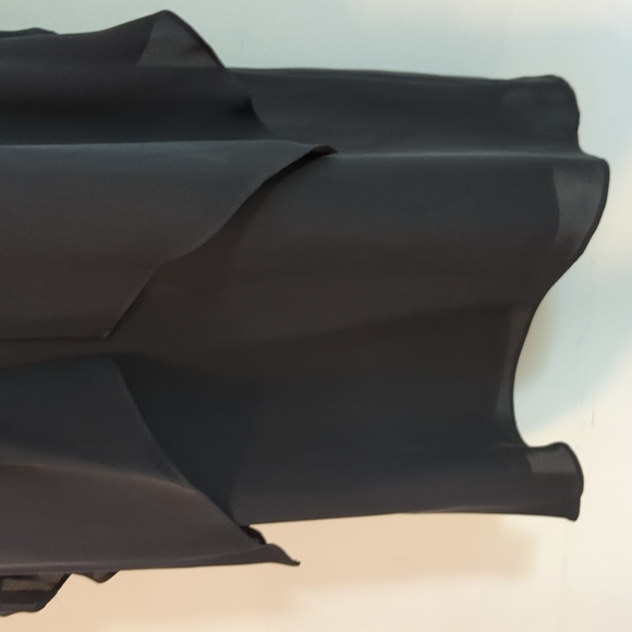 Theory Black Lyall Janelyn Flyaway Panel Silk Georgette Dress - Picture 9 of 16